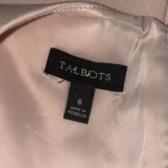 Talbots Women’s Blush Pink A Line Dress Sleeveless Size 6 - Picture 4 of 5